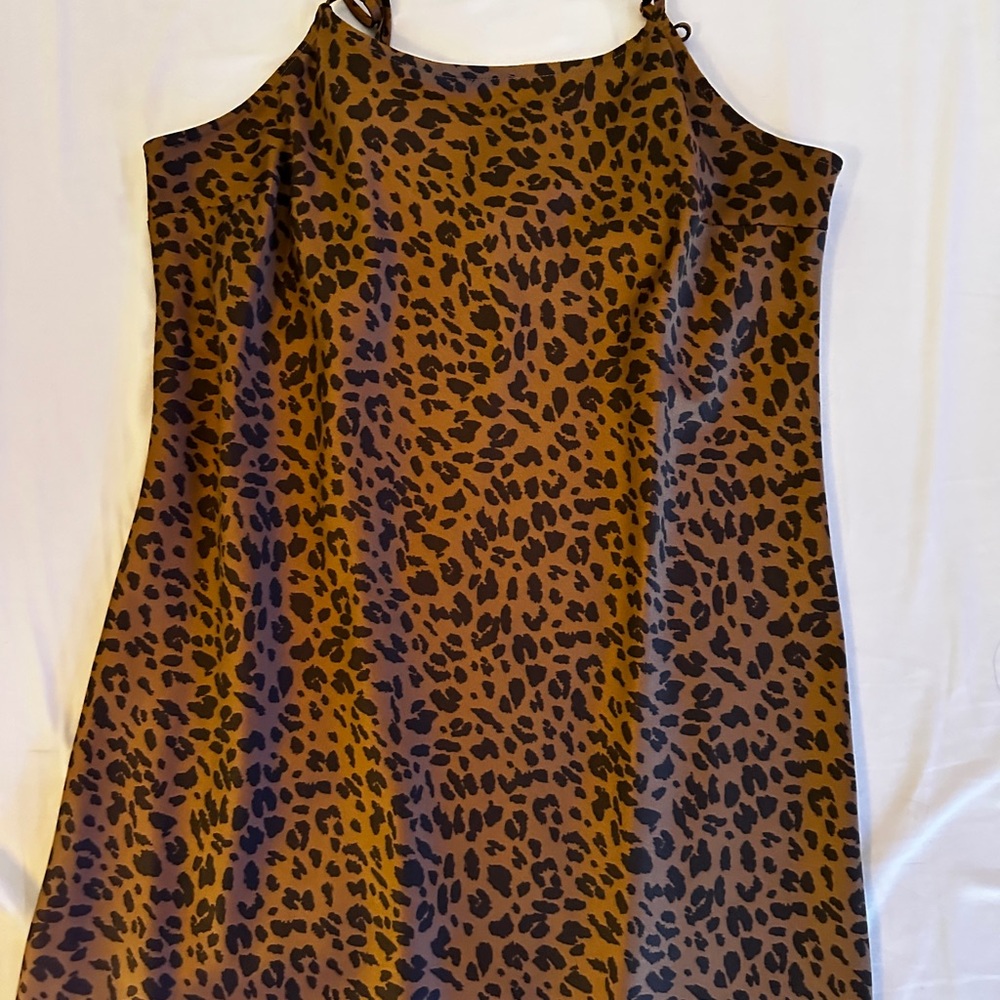Leopard Print Slip Dress